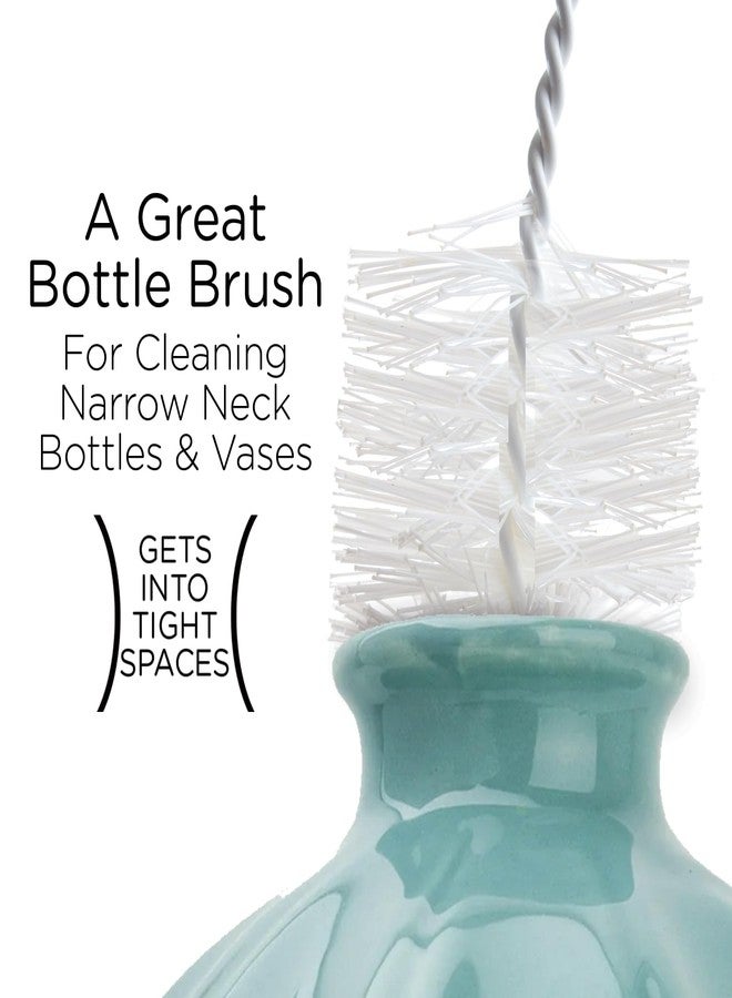 Lola Products Bottle Brush Cleaner, Durable Fiber Bristles Around Twisted Wire with Gripper Handle & Storage Hang Hole, Dishwasher Safe, 2 Pack - Image 4