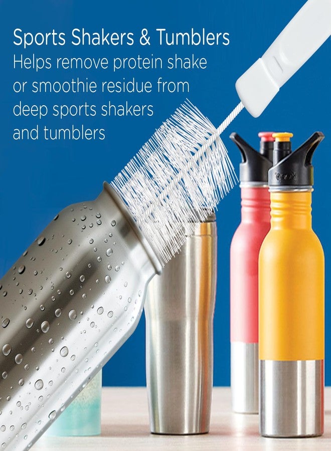 Lola Products Bottle Brush Cleaner, Durable Fiber Bristles Around Twisted Wire with Gripper Handle & Storage Hang Hole, Dishwasher Safe, 2 Pack - Image 3