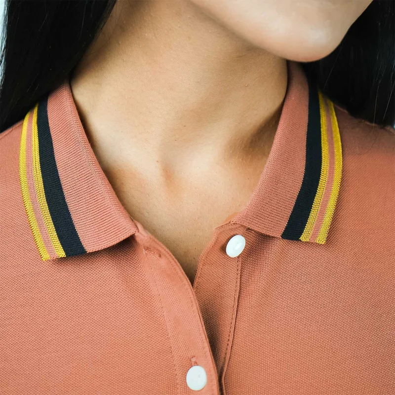 GIORDANO  Women's Classic Cotton Pique Polo - Slim Fit, Embroidered Detail for Women | Best Price UAE