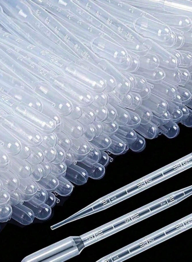 MAIDI 100 PCS 3ML Dropper Pipettes Essential Oil Transfer, Disposable Plastic Eye Dropper For Science Experiments, Crafting, Makeup Tool - Image 2