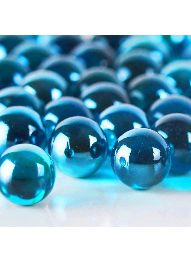 CYS EXCEL X-Large 1 Inch Light Blue Glass Marble Gemstone Vase Fillers, 3 Lbs  - Image 1