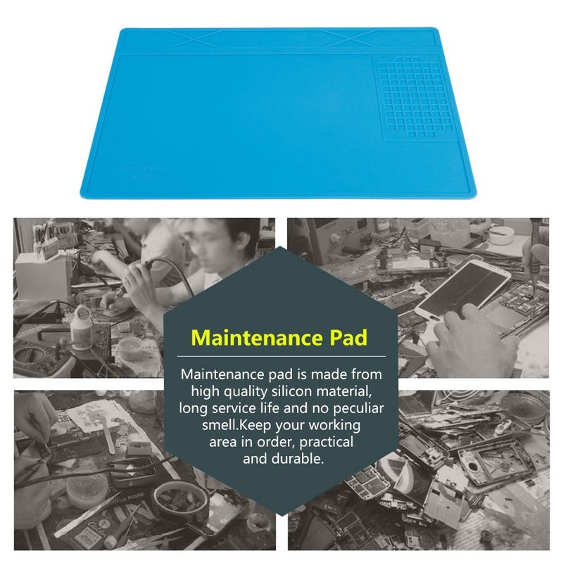 AYNEFY Solder Pad, 500℃ Heat Solder Mat, 31 X 21cm Welding Electronic Repair Mat, for Phone Repair - Image 2
