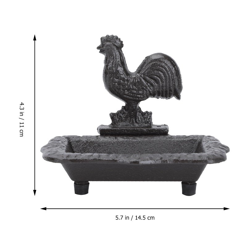 Vintage Rooster Iron Soap Dish For Bathroom Shower Storage Home Decor - Image 3