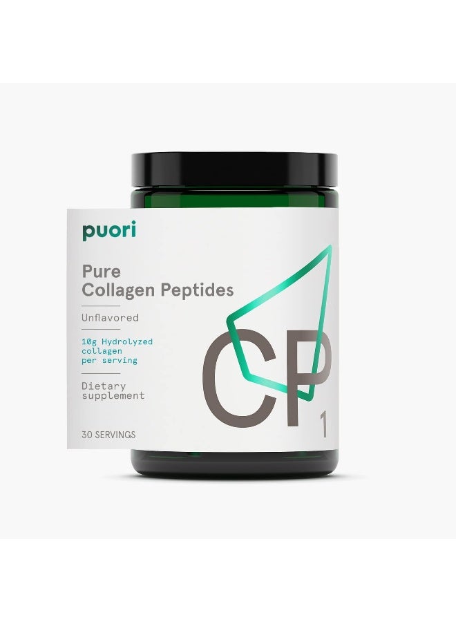 Puori - Cp1 Pure Collagen Peptides Powder - Hair, Skin, Nails - Joint, Bones Support - Hydrolyzed Protein, Unflavored, 30 Servings - Image 1