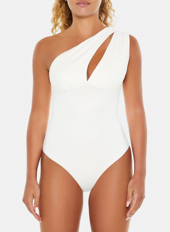 FOREVER 21 Cutout One-Shoulder Bodysuit - Image 2