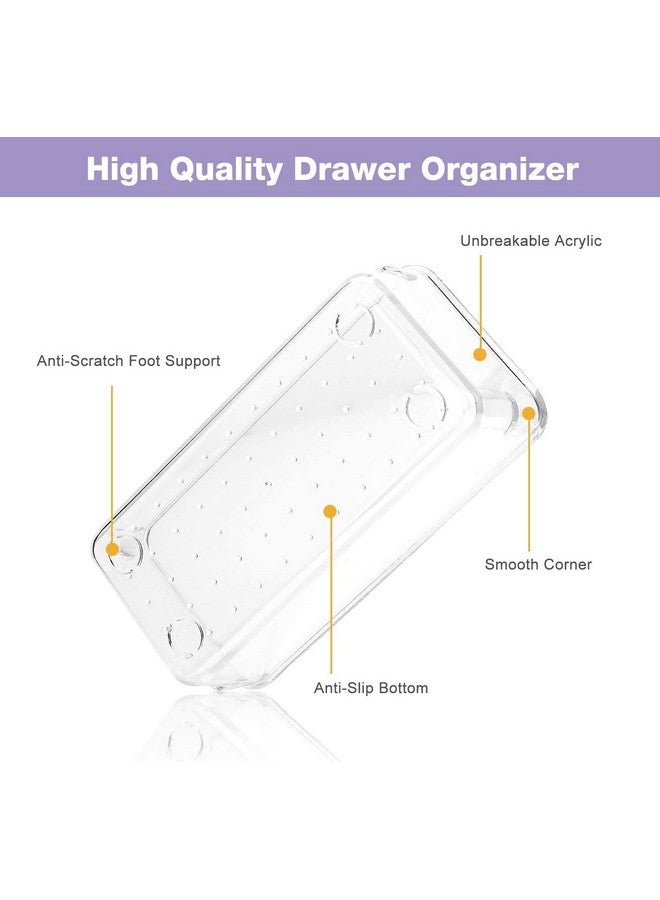 HOLLIO Desk Drawer Organizer Divider Tray, Stationary organizers for drawers, Cupboard organizer for stationery, Makeup organizer drawer,Bathroom Cosmetic Organizers (7 PCS) - Image 3