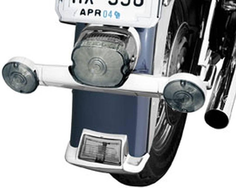 Kuryakyn 2384 Chrome Narrowed Rear Turn Signal Bar for Harley-Davidson Motorcycles (1986-2017) - Image 2