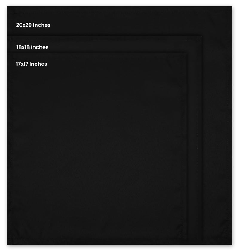 Utopia Home Black Cloth Napkins (12 Pack, 20x20 Inches), Ideal Dinner Napkins for Party, Wedding and Lunch/Dinner - Image 3