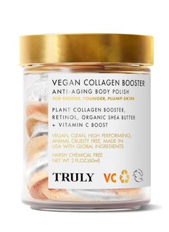 Truly Truly Beauty Vegan Collagen Anti-Aging Body Polish with Retinol, Vitamin C and Shea Butter - Whipped Body Butter for Women, Moisturizing Body Cream for Brighter, Smoother and Firmer Skin - 2 Fl. Oz  - Image 1