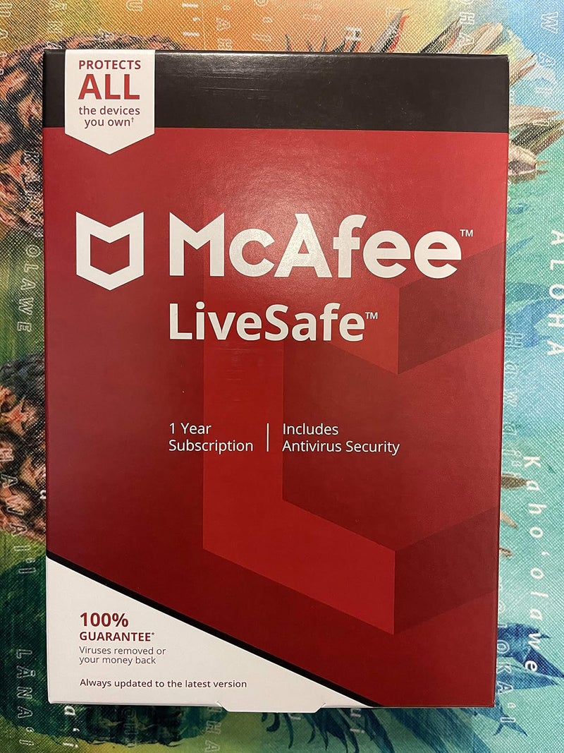 McAfee LiveSafe، لأجهزة الكمبيوتر الشخصية، وأجهزة Mac من Apple، وiOS، أو Android، وأجهزة غير محدودة، واشتراك لمدة عام واحد، وبطاقة إلكترونية - Image 1