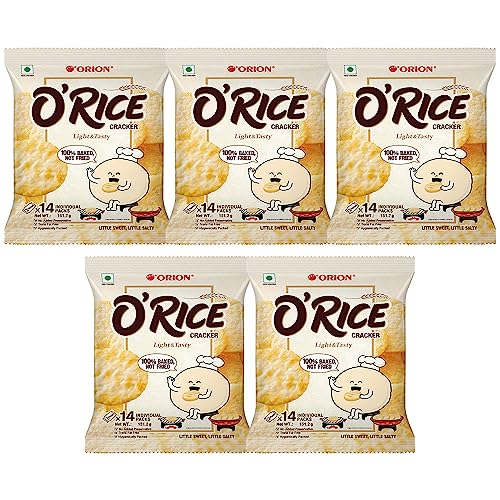 ORION Rice Cracker |O'Rice Cracker |Premium Baked Korean Snack, 5 x 14pc pack |Weekly snack pack | Healthy Rice Cakes | Monthly snack box - Image 1