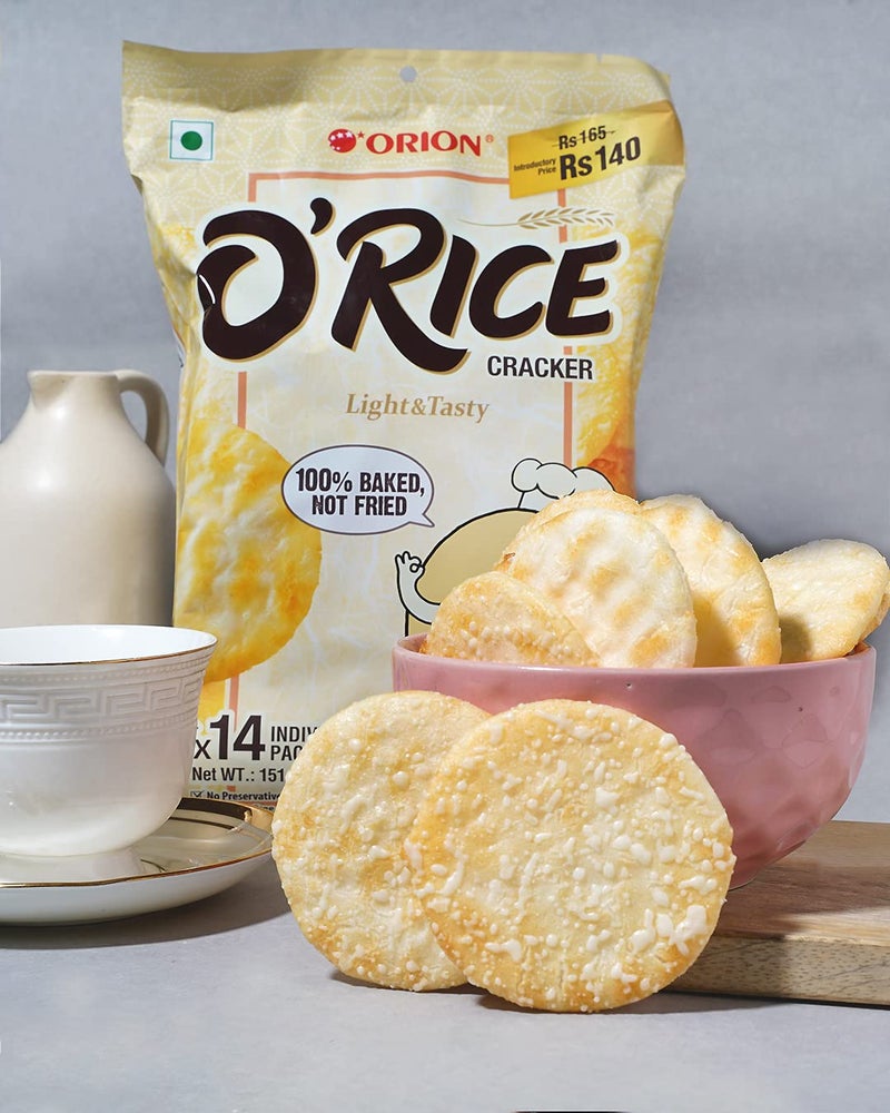 ORION Rice Cracker |O'Rice Cracker |Premium Baked Korean Snack, 5 x 14pc pack |Weekly snack pack | Healthy Rice Cakes | Monthly snack box - Image 4