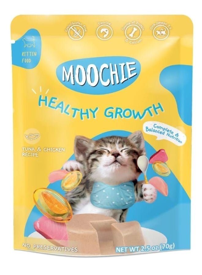 Moochie طعام القطط الصغيرة بنكهة التونة والدجاج - وجبة نمو كاملة ومتوازنة - Image 3