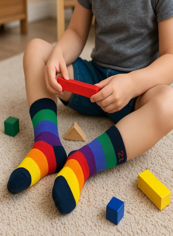 ZIKKU Kids Cotton Socks, Assorted Colours and Unique Designs,Ankle Length, For Boys & Girls (IN, Age, 3 Years, 5 Years, 1, Rainbow) - Image 2