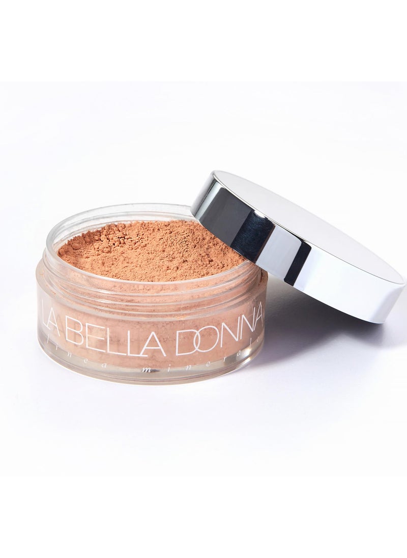 La Bella Donna - La Bella Donna Loose Mineral Foundation, Non-Chemical SPF50, Only 4 Ingredients, Reef-Safe, Non-Nano, Natural Mineral Makeup with Sun Protection | 10g | Peche - Image 1