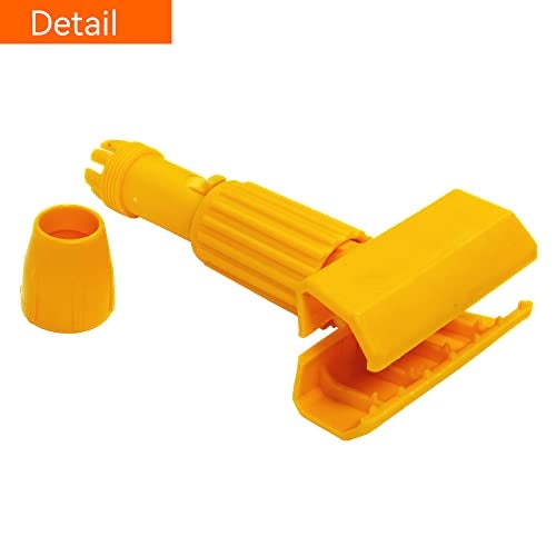 KLHB-YF Commercial Mop Clamps-Quick Change Head Mop Handle -Heavy Duty Mop Head Replacement Holder Change Mop Handle -Commercial Gripper Mop Wet Mop Handle(KL-ZJ-Yellow) - Image 4