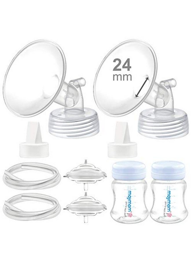 Maymom Pump Parts Compatible With Spectra S2 S1 24 Mm Flange Tube Bottle Backflow Protector Not Original Spectra S2 Accessories Replace Spectra Duckbill Valve Spectra Bottle Spectra - Image 1