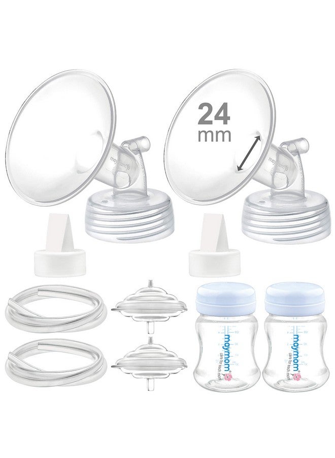 Maymom Pump Parts Compatible With Spectra S2 S1 24 Mm Flange Tube Bottle Backflow Protector Not Original Spectra S2 Accessories Replace Spectra Duckbill Valve Spectra Bottle Spectra - Image 2