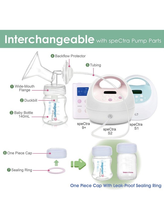 Maymom Pump Parts Compatible With Spectra S2 S1 24 Mm Flange Tube Bottle Backflow Protector Not Original Spectra S2 Accessories Replace Spectra Duckbill Valve Spectra Bottle Spectra - Image 3