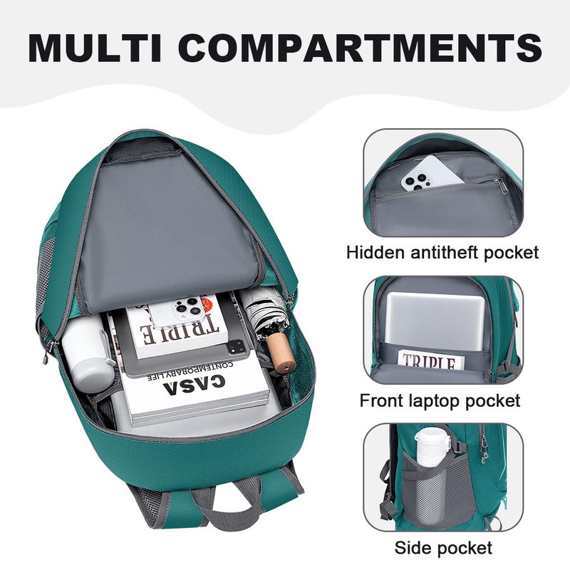 MIYCOO Backpack - Ultra Lightweight Packable Backpack for Travel Camping, Hiking Back Pack Waterproof Foldable Daypack for Men Women Green - Image 3