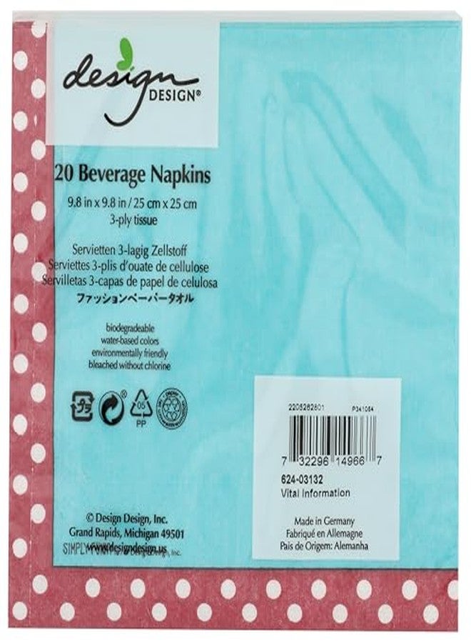Design Design 624-03132 Vital Information Cocktail Table Napkins, 5-inch Square, Multicolor - Image 3