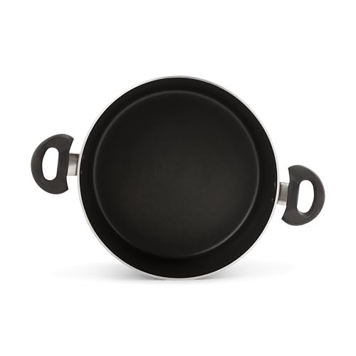 Blueberry's 2.5-Litre 20-cm Nonstick Heavy Dum Biriyani Pot Handi Cooker Pot with Glass Lid - high Grade Aluminum with Induction Base and Gas Stove Compatible, 1-Year Warranty (2.5-Liter) - Image 5