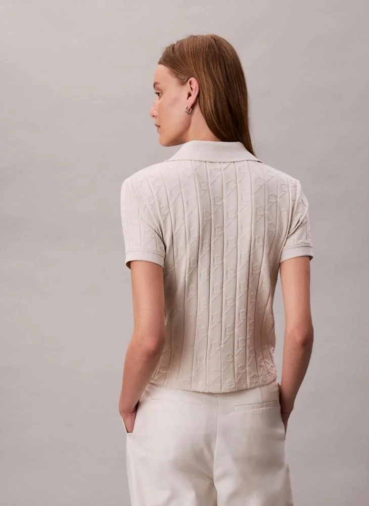 كالفن كلاين جينز قميص بأكمام قصيرة بطبعة كاملة