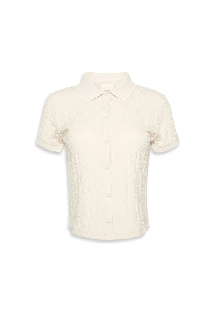 Calvin Klein Jeans  All Over Print Short Sleeve Shirt for Women | Best Price UAE
