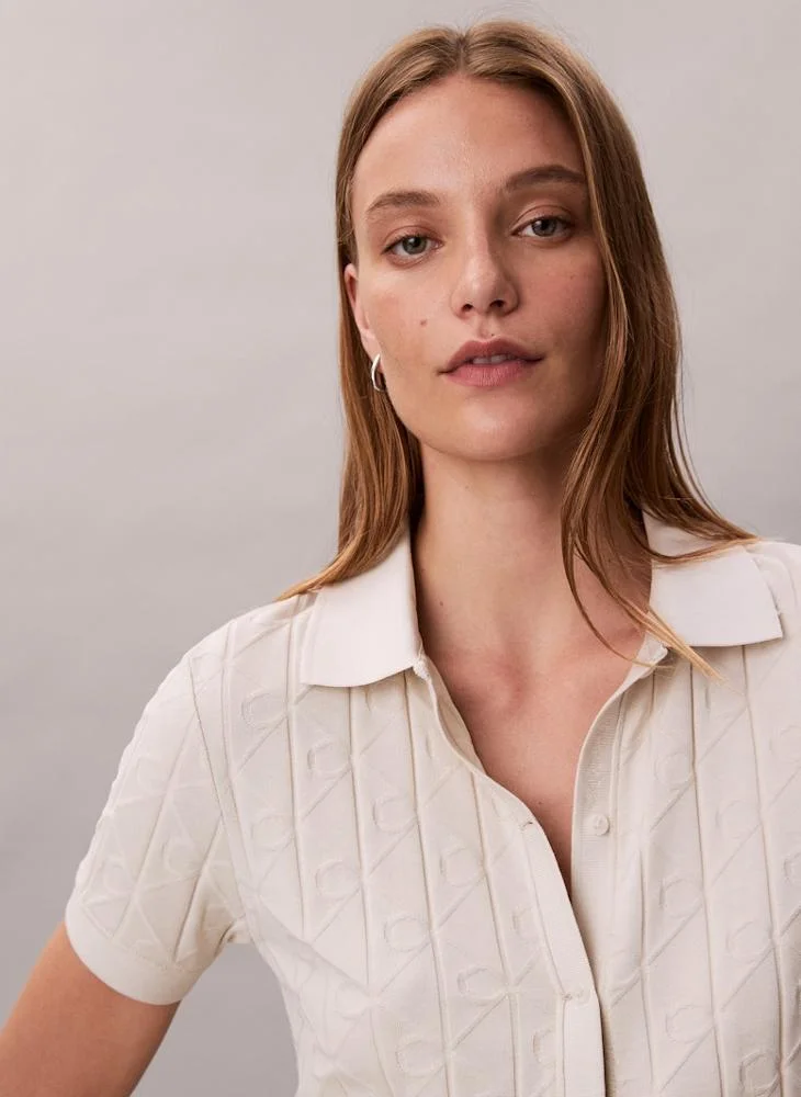 Calvin Klein Jeans  All Over Print Short Sleeve Shirt for Women | Best Price UAE