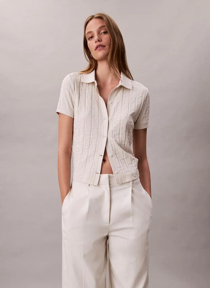 Calvin Klein Jeans  All Over Print Short Sleeve Shirt for Women | Best Price UAE