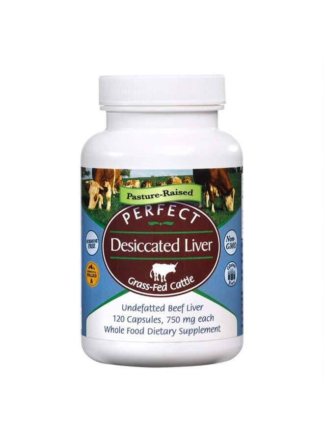 Perfect Supplements – Perfect Desiccated Liver – 120 Capsules – Undefatted Beef Liver – Natural Source of Protein, Iron, Vitamins A & B – 2 Pack - Image 1
