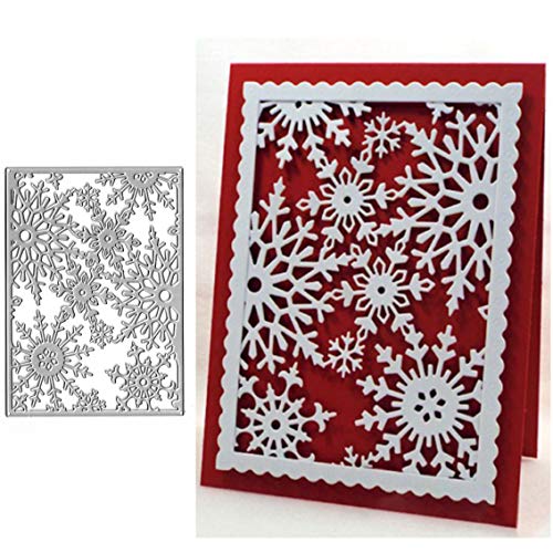 DDeehs Christmas Snowflake Metal Die Cuts,Frame Snow Flower Cutting Dies Cut Stencils for DIY Scrapbooking Album Decorative Embossing Paper Dies for Card Making - Image 1