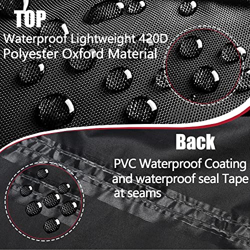 ClawsCover 7/8/9 Feet Billiard Pool Table Covers Waterproof Outdoor Indoor Scratched-Free Polyester Cloth All Season Rain Dust Sun Protection Snooker Table Patio Furniture Covers,8FT-100Lx56Wx8H Inch - Image 4