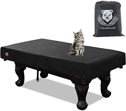 ClawsCover 7/8/9 Feet Billiard Pool Table Covers Waterproof Outdoor Indoor Scratched-Free Polyester Cloth All Season Rain Dust Sun Protection Snooker Table Patio Furniture Covers,8FT-100Lx56Wx8H Inch - Image 1