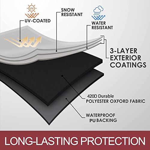 ClawsCover 7/8/9 Feet Billiard Pool Table Covers Waterproof Outdoor Indoor Scratched-Free Polyester Cloth All Season Rain Dust Sun Protection Snooker Table Patio Furniture Covers,8FT-100Lx56Wx8H Inch - Image 5