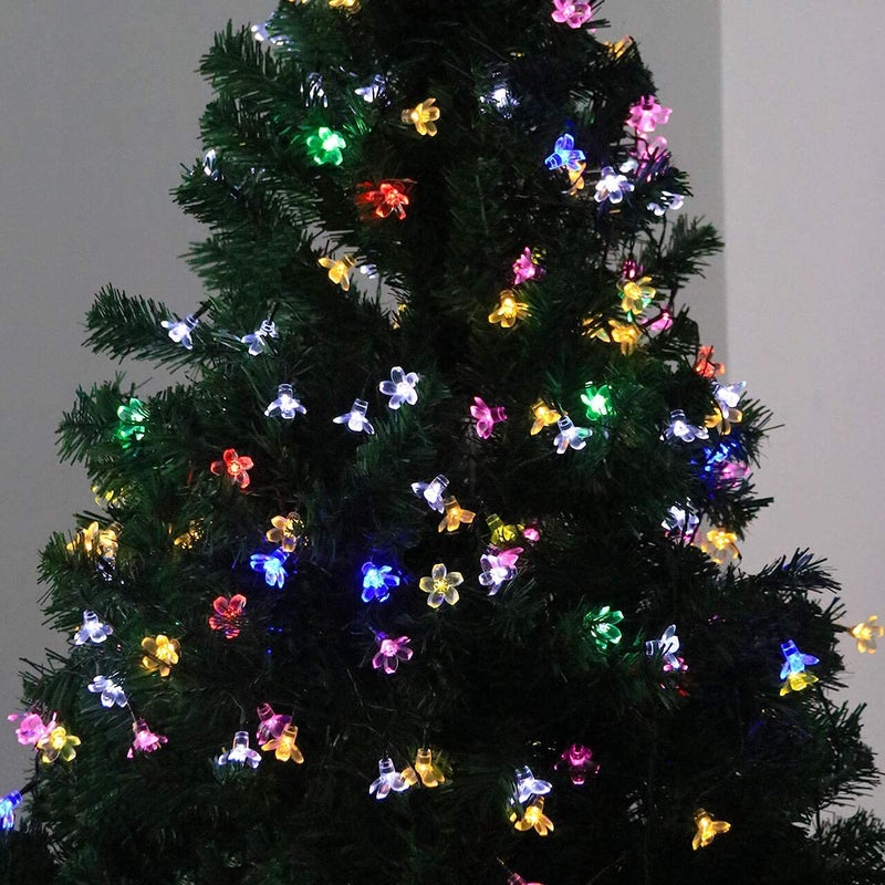 VELOCIOUS Velocious 16 Flower LED Curtain String Window Lights Indoor Outdoor Decoration for Diwali Christmas Wedding Party Home Patio Lawn with Battery Pack of 1 Multicolor  - Image 5