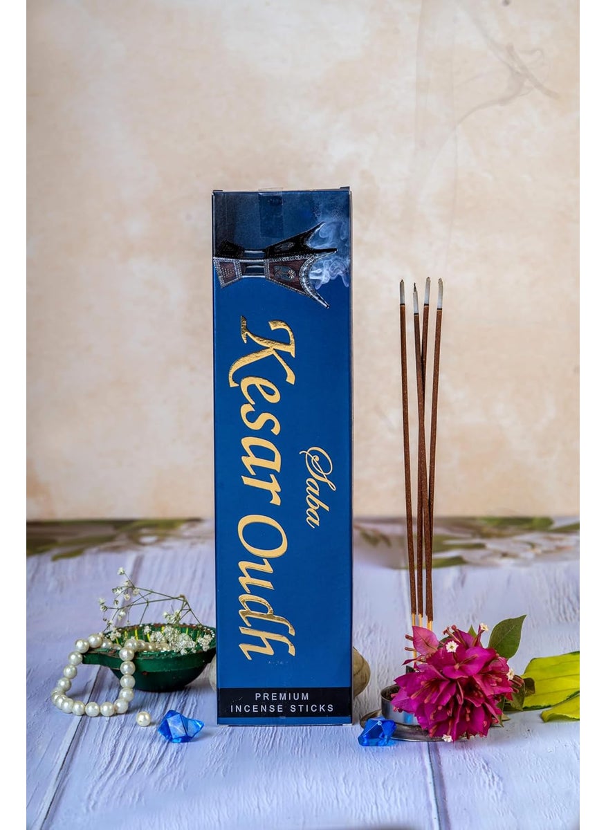Saba Fragrance Saba Kesar Oudh Premium Incense Sticks for Home Fragrance Pack of 3  - Image 1