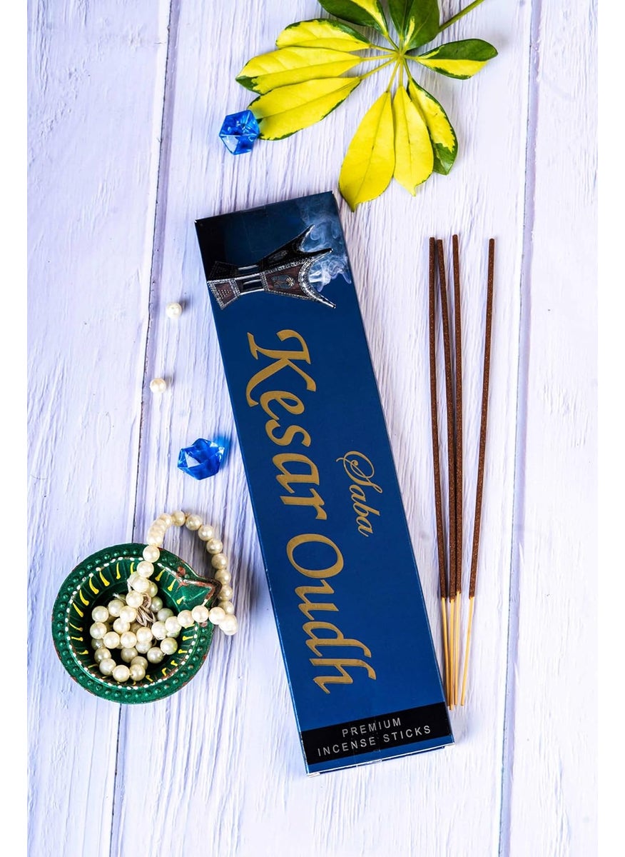 Saba Fragrance Saba Kesar Oudh Premium Incense Sticks for Home Fragrance Pack of 3  - Image 3