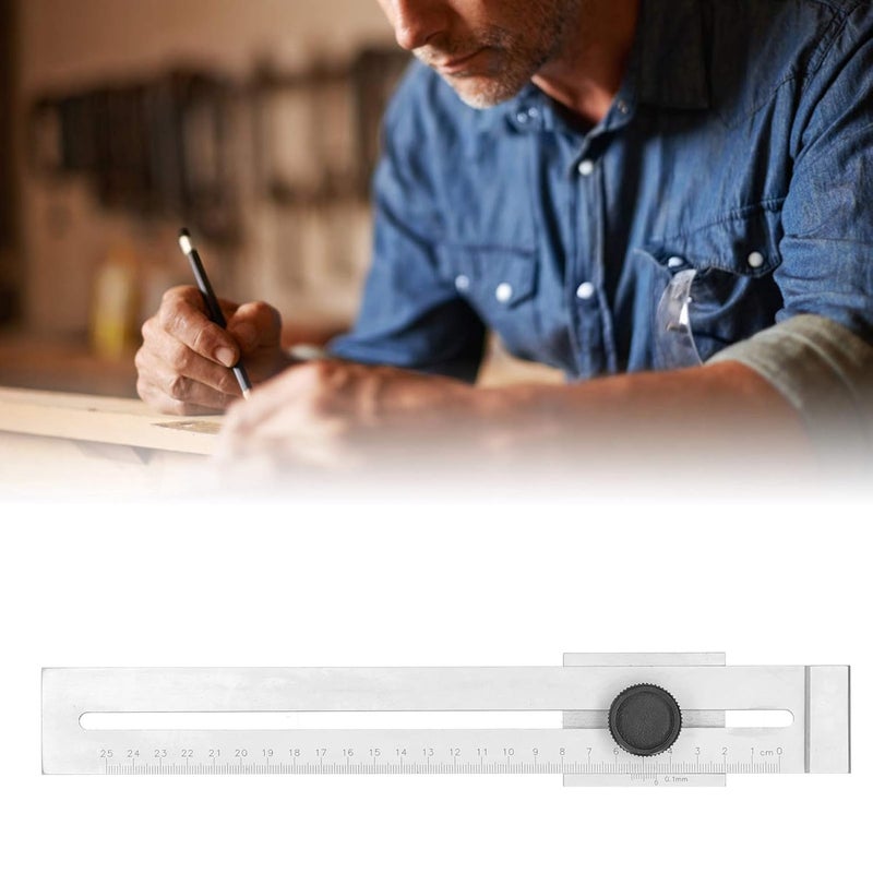 Stainless Steel Hole Scribing Ruler Wear Resist Carpentry Marking Tool for Woodworking - Image 5