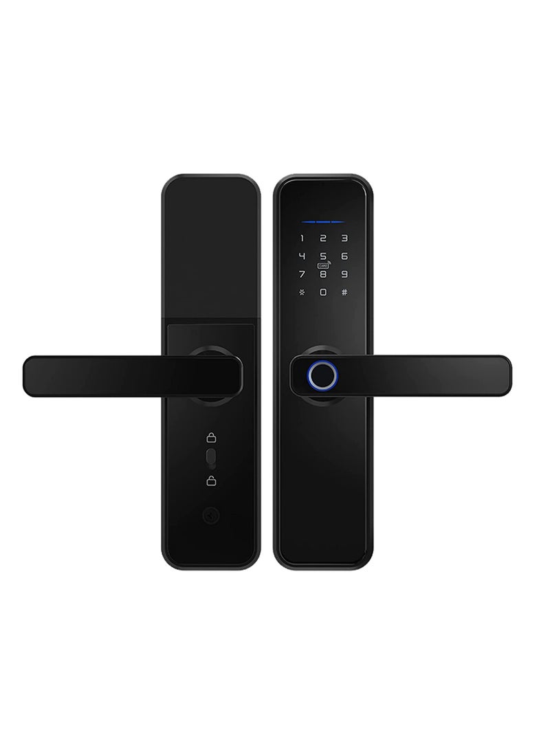 ROBUSTLINE Robustline Smart Front Door Lock with 5 Function- Fingerprint, Digital Deadbolt, Smart IC Card, Keyless Bluetooth, Key, Smart APP Remote Control for Apartment, Hotel & Home Use. - Image 1