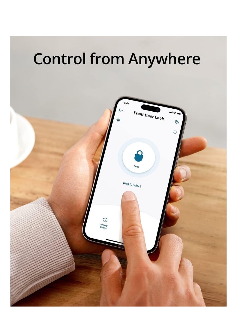 ROBUSTLINE - Robustline Electronic Smart Front Door Lock with 5 Functions- Fingerprint Unlock, Smart IC Card Unlock, Password Unlock, Metal Key, App Unlock - Image 1