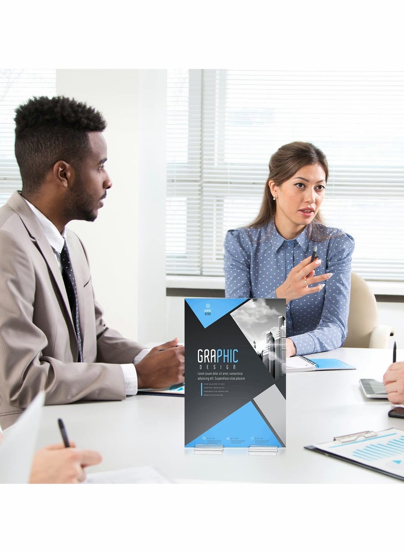 SOLARAE حامل أكريليك، حامل بطاقات مكتب برقم، يحمل بطاقة بحجم 1.2 بوصة حامل بطاقات شفاف لعرض البطاقات لحفلات العشاء والمتاجر والمكاتب وحفلات الزفاف وصور اللوحات وحامل بطاقات العمل (12 قطعة) - Image 2