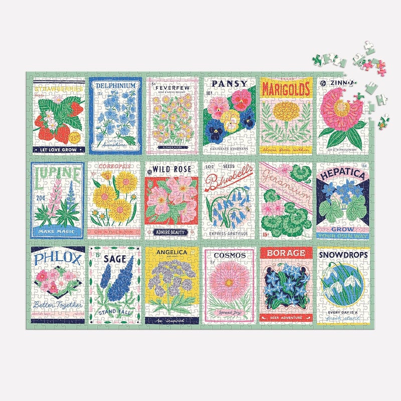 Galison Individual group scene compatible Ever Upward Grow Your Own Way 1000 Piece Puzzle Natural tone color options - Image 2
