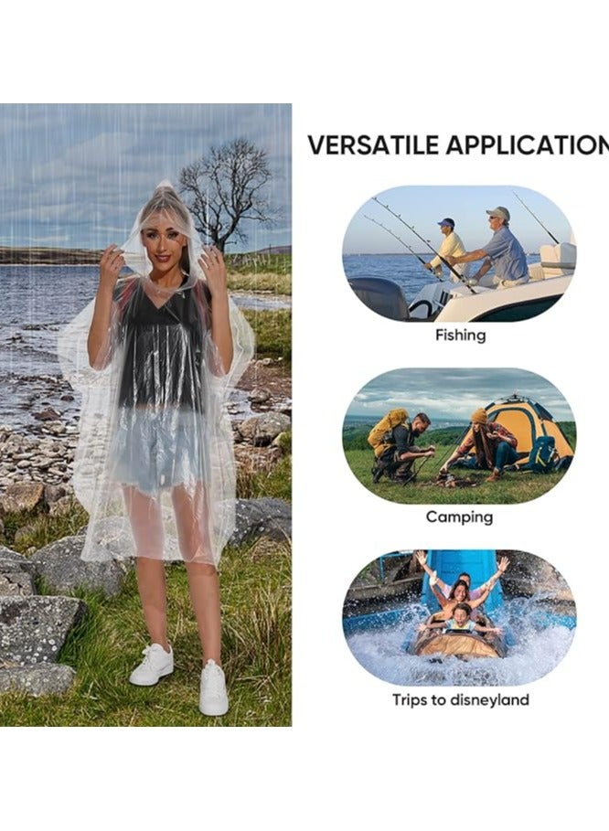 Fanski Disposable Rain Ponchos for Adults, Emergency Rain Poncho for Camping Hiking Travelling - Image 5