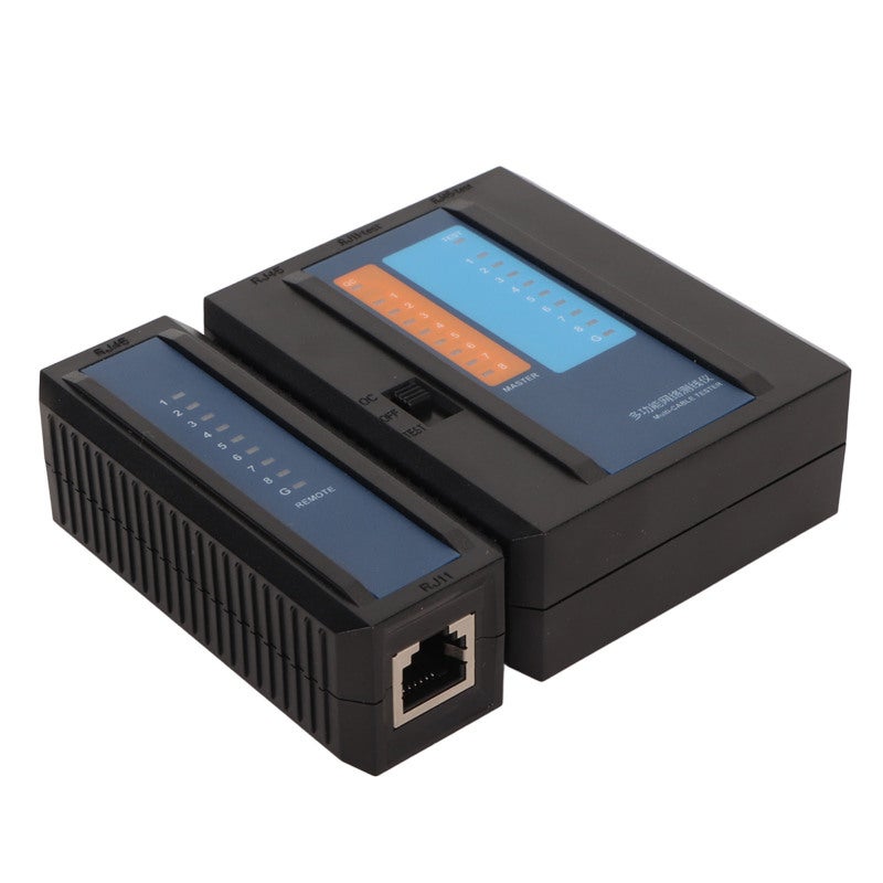 ديووو كاشف كابلات الشبكة بتصميم 2 في 1 لخطوط RJ45 و RJ11 - جهاز فحص خطوط الهاتف وتشخيص الأعطال مزود بمؤشر LED للصيانة في المكاتب والأماكن الخارجية - Image 2