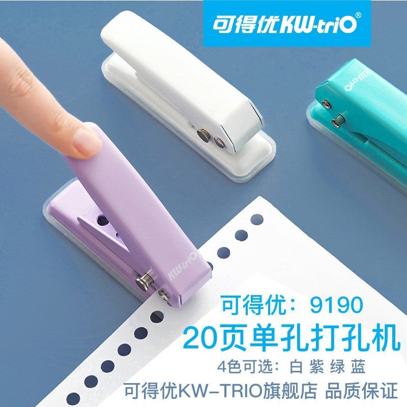 Can Get Excellent Kw-Trio 9190 Single Hole Punch 6Mm Round Hole 20 Page Punch Loose-Leaf Paper Punch - Image 2
