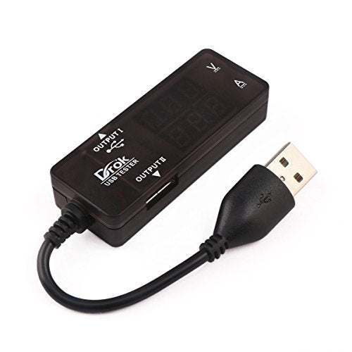 DROK USB Tester, USB-A 2.0 Digital Multimeter Dual USB Output Ports PD QC 3.0 Color LED Display, 7 Modes Capacity Voltage Current Power Voltmeter Ammeter for Laptop Power Bank Solar Panel - Image 3