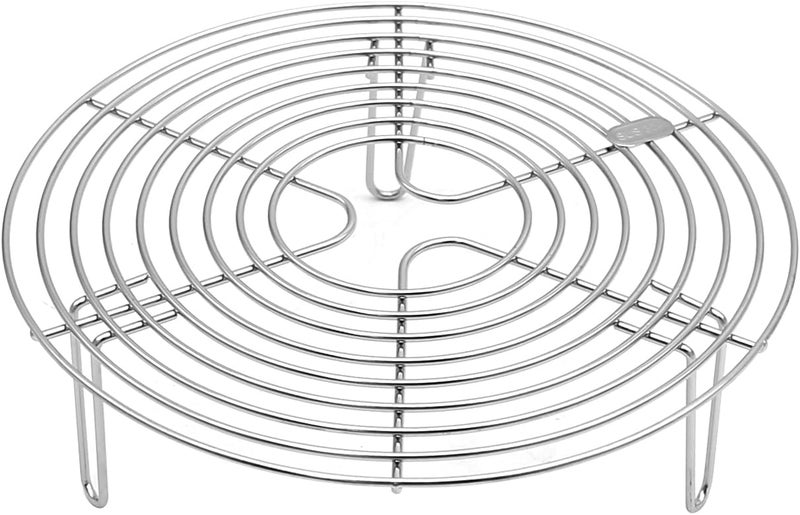 MDEOOSKY Round Steamer Rack and Cooling Rack,Stainless Steel Pot Trivet, Cooking Rack,Wire Steamer Kettle Rack Holder, Air Fryer Cooking Steamer Rack for Baking Canning Cooking Steaming, 9.5''X2.8''… - Image 1