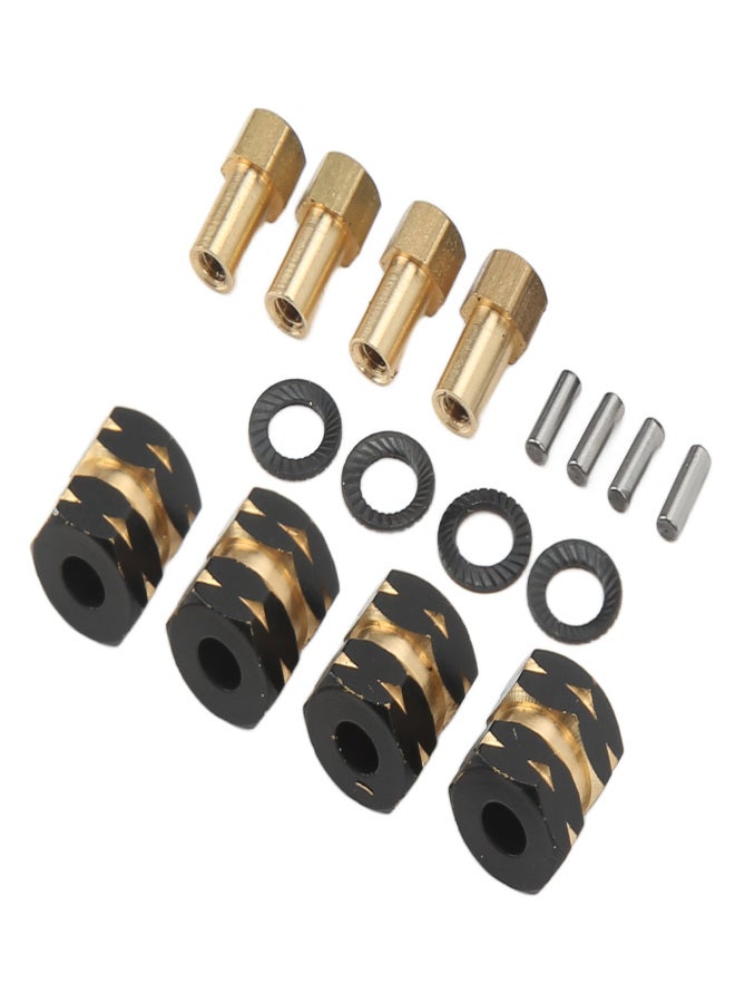 4PCS RC Wheel Hub Hex Extension Adapter Brass for Axial SCX24 AXI90081 AXI00001 1/24 - Image 4