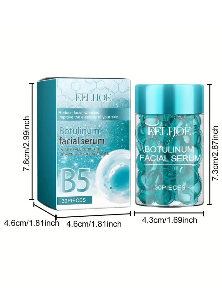 EELHOE 30pcs Botulinum Facial Serum Gel - Hydrating & Firming Skin Essence with Hyaluronic Acid, Glycerol, and Vitamin B5 for All Skin Types - Unscented, Moisturizing, and Gentle Leg Care - Image 2